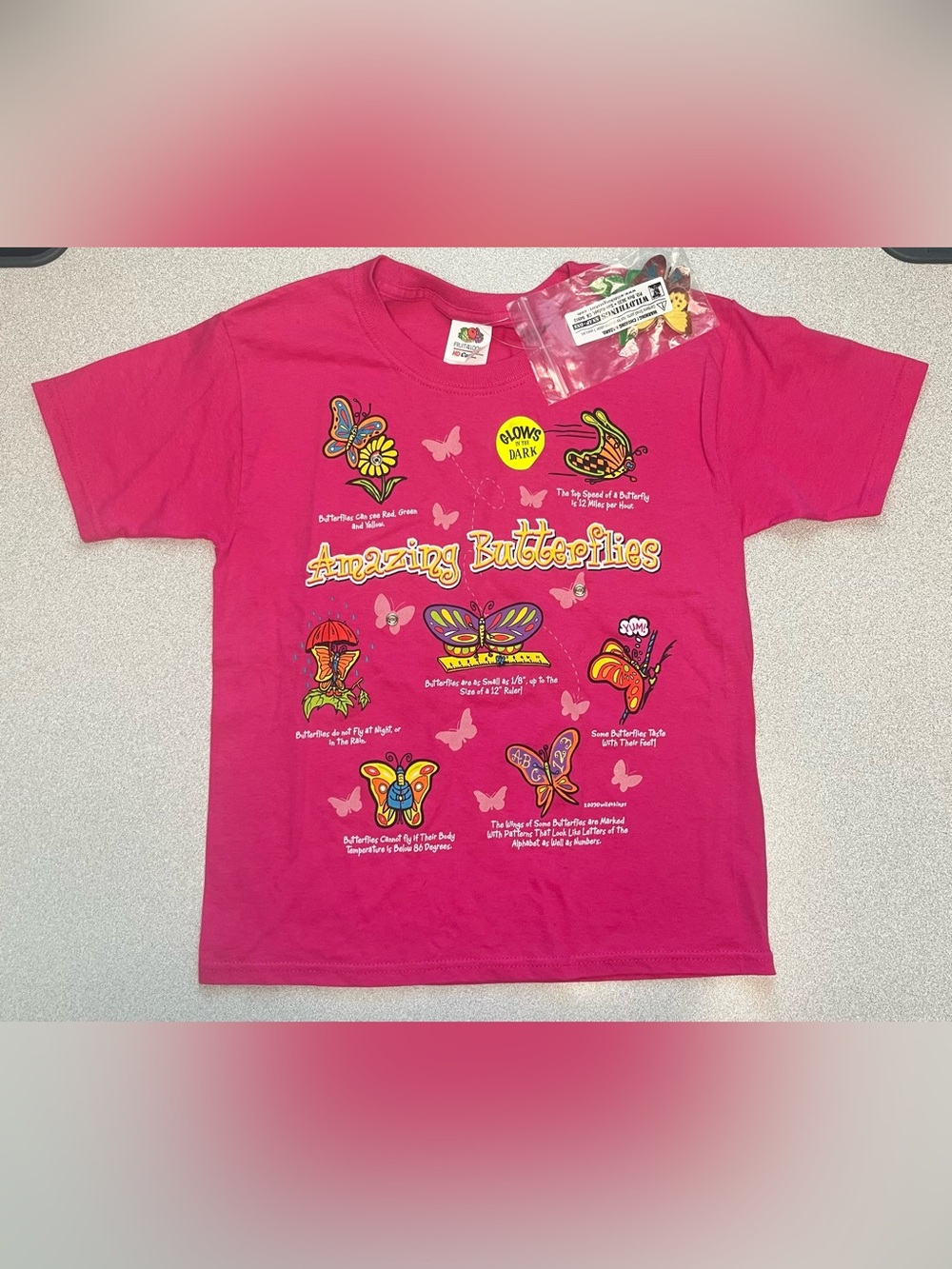 NEW Wild Things Amazing Butterfly Snap On Short Sleeve Shirt Girl's Size Small